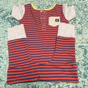 VGUC rags to raches striped romper in 18-24 month